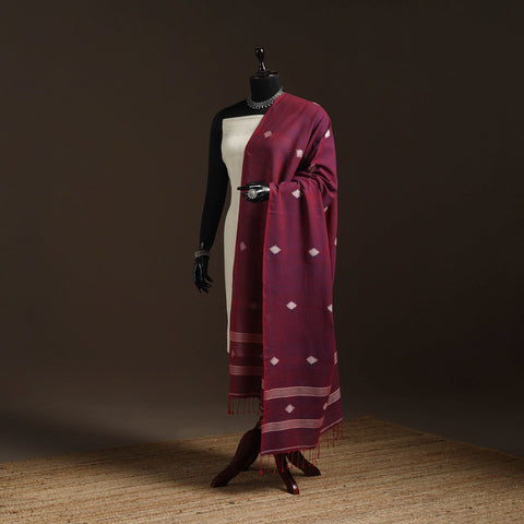 Handloom cotton bengal jamdani dupatta 07 - handcrafted
