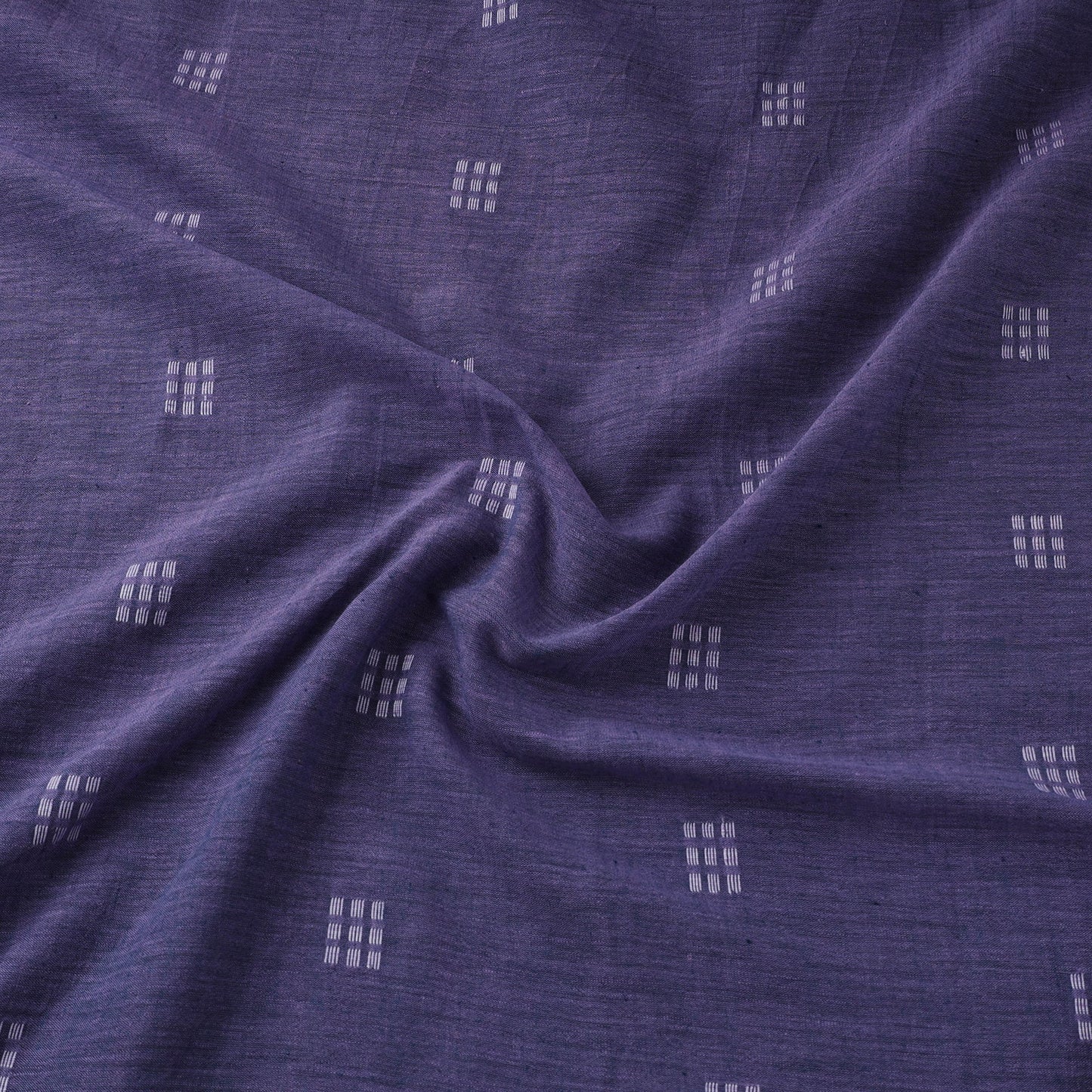 Purple Handloom Cotton Bengal Jamdani Fabric