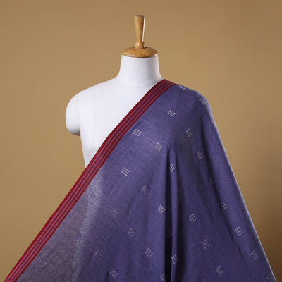 Purple Handloom Cotton Bengal Jamdani Fabric