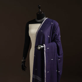 Handloom cotton burdwan jamdani dupatta 05 - handcrafted