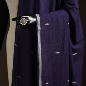 Handloom cotton burdwan jamdani dupatta 05 - handcrafted
