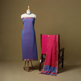 Handloom cotton mangalagiri 3pc unstitched dress material