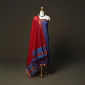 Handloom cotton mangalagiri 3pc unstitched dress material