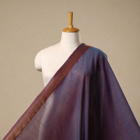 Purple - handloom cotton mangalagiri fabric with zari