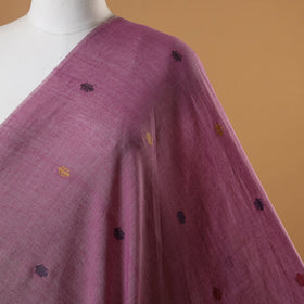 Purple - handloom cotton phulia jamdani fabric 16