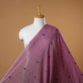Purple - handloom cotton phulia jamdani fabric 16