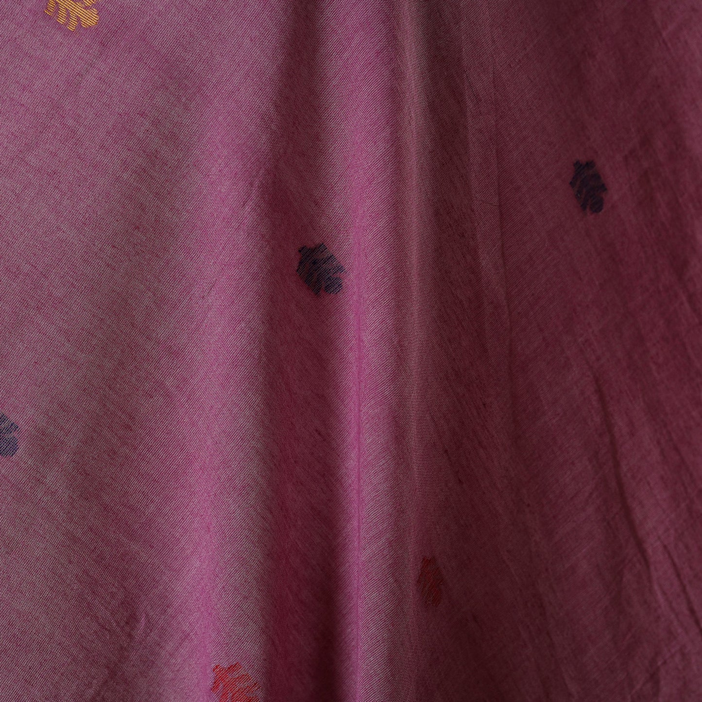 Purple - handloom cotton phulia jamdani fabric 16