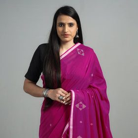  Handloom Cotton Phulia Jamdani Saree with Tassels