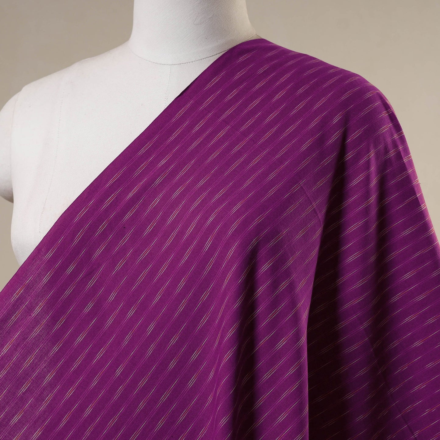 Purple - handloom cotton pochampally double ikat fabric 06
