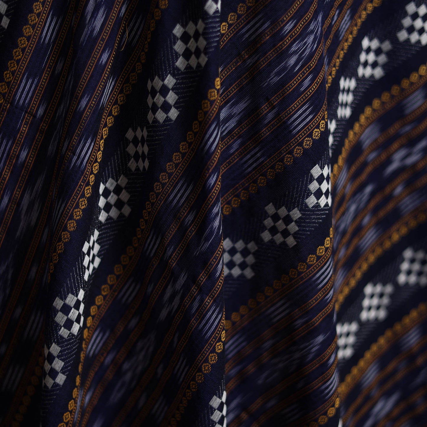 Handloom cotton sambalpuri dabi ikat fabric 02 - handcrafted
