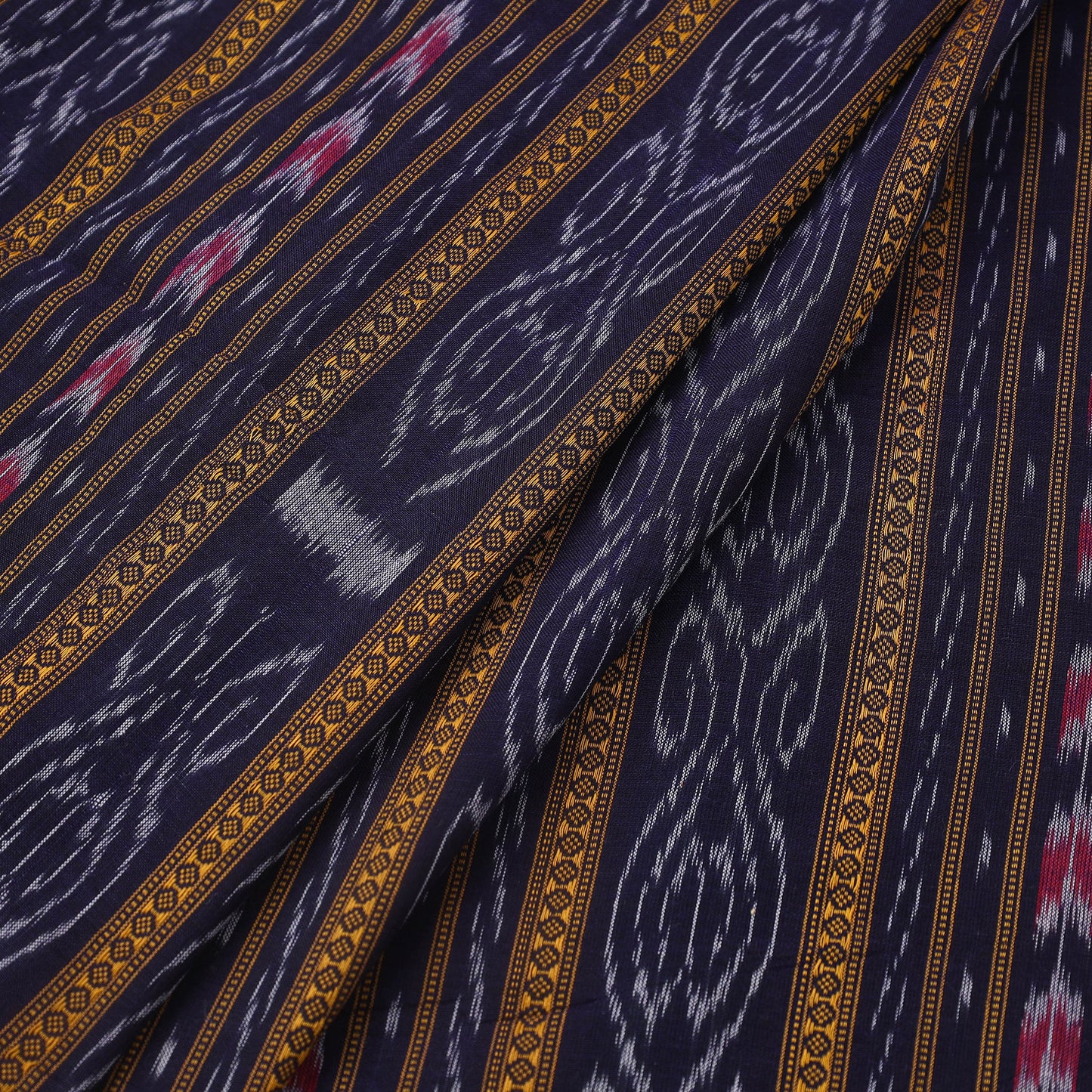  Purple Handloom Cotton Sambalpuri Ikat Fabric
