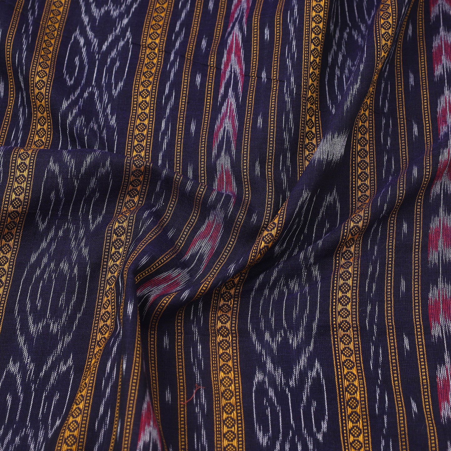  Purple Handloom Cotton Sambalpuri Ikat Fabric
