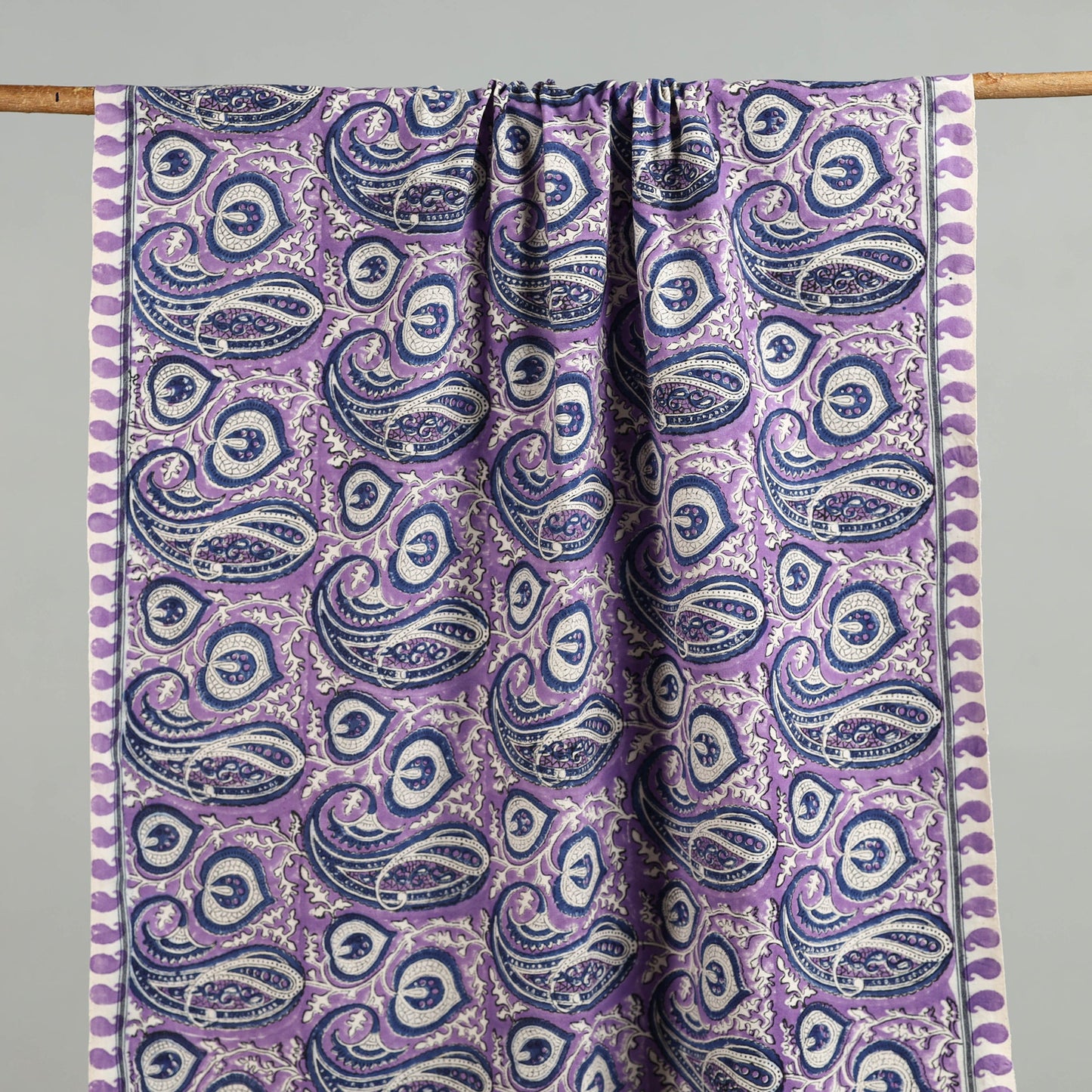 Purple - handloom cotton sanganeri towel 26 - handcrafted