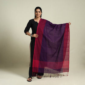 Buy Purple Handloom Cotton Srikakulam Jamdani Dupatta