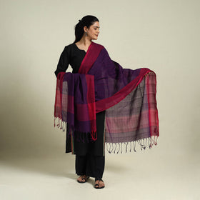 Buy Purple Handloom Cotton Srikakulam Jamdani Dupatta