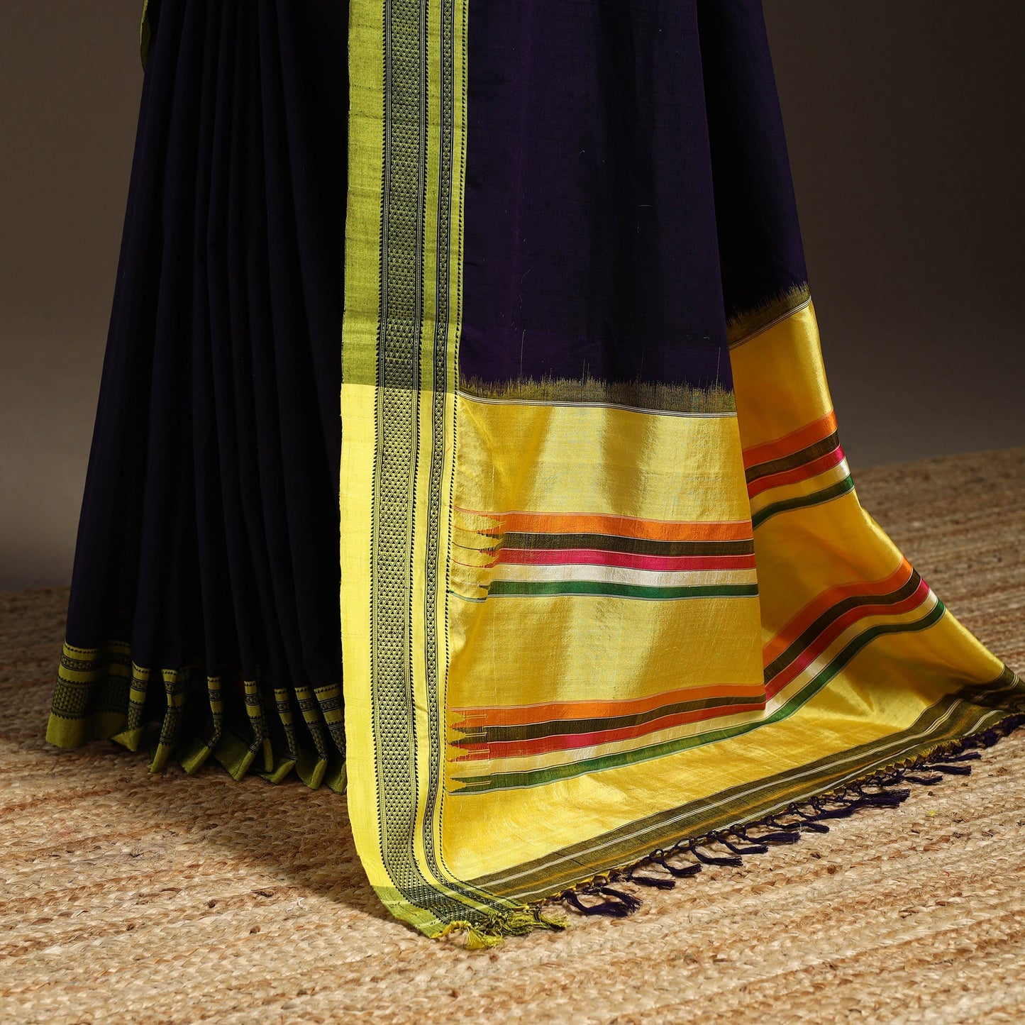 Handloom cotton x viscose ilkal saree with gayatri border