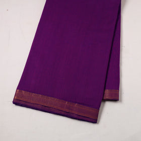 Purple - handloom cotton zari border mangalagiri fabric 13