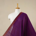 Purple - handloom cotton zari border mangalagiri fabric 14