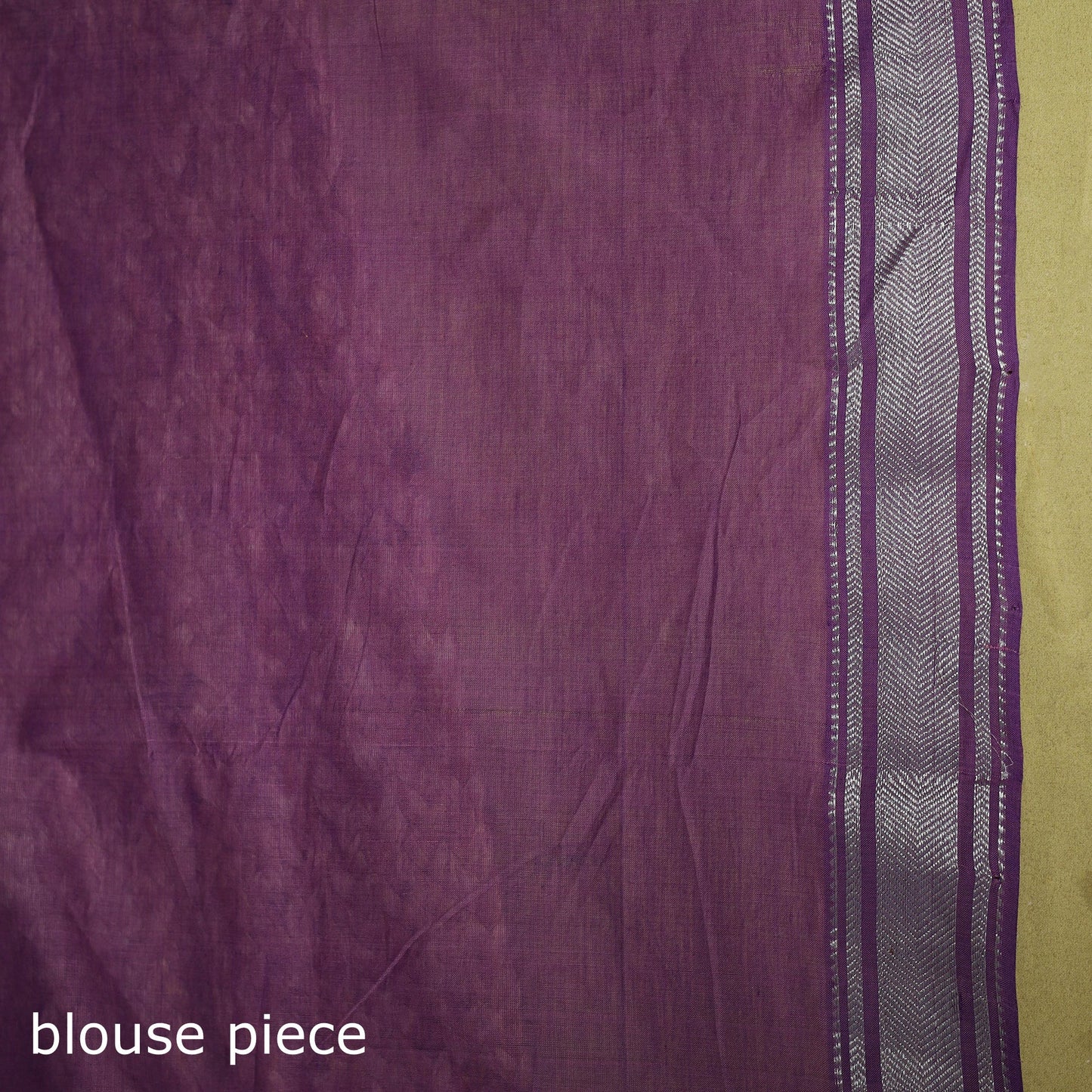 Purple - handloom cotton zari border mangalagiri saree 12