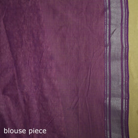 Purple - handloom cotton zari border mangalagiri saree 12