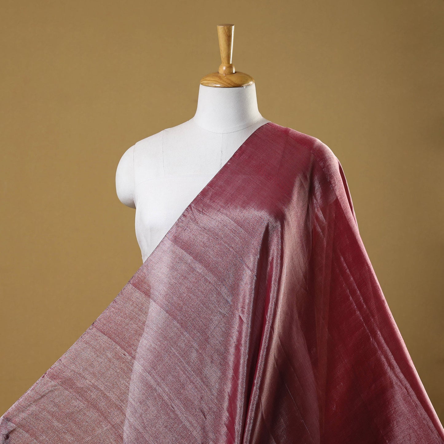 Handloom Full Silver Zari Tissue Chanderi Silk Fabric