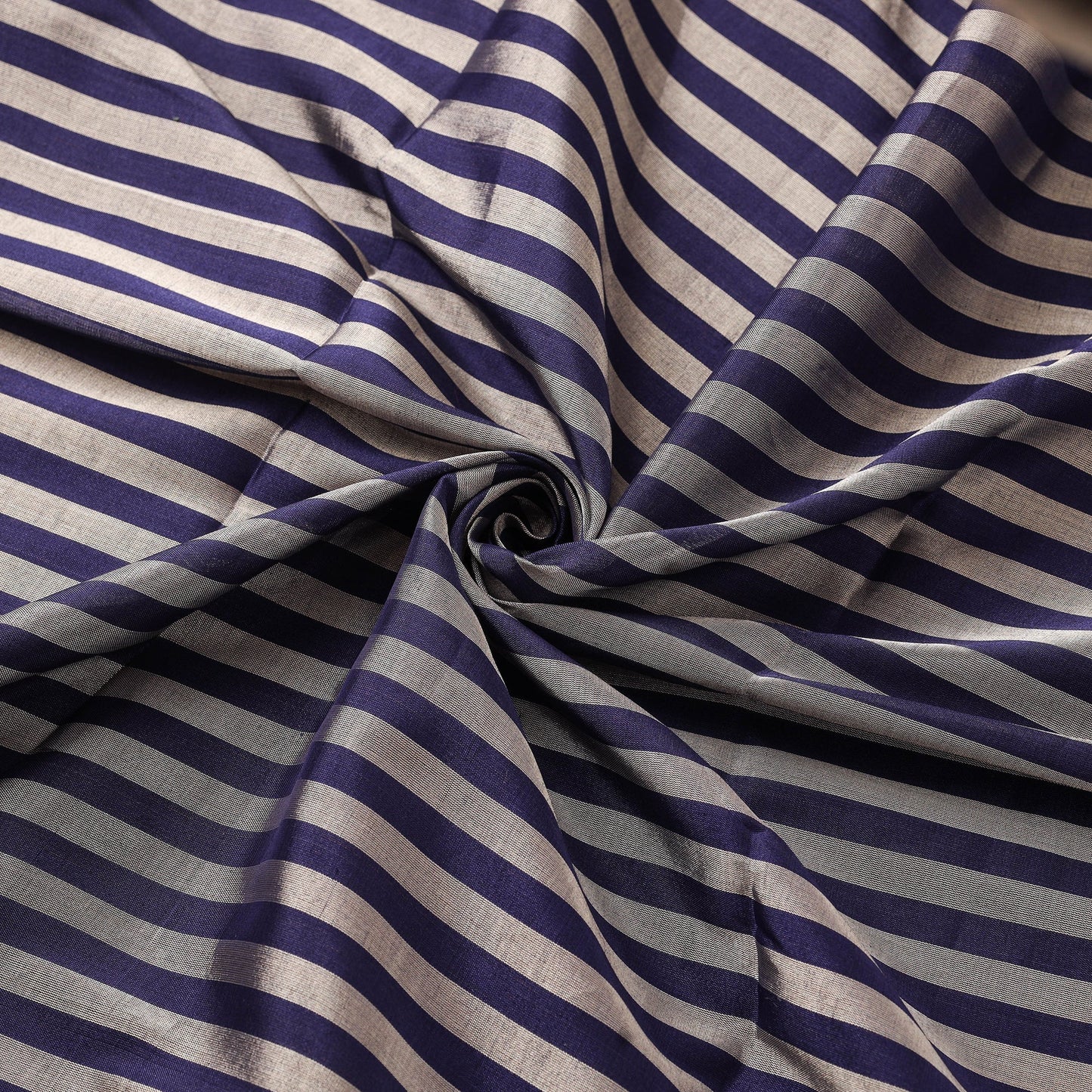 Handloom full tissue silver zari stripes chanderi silk