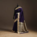Purple - handloom maheshwari saree with ghicha pallu resham