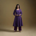 Handloom mercerised cotton pochampally ikat 2pc kurta set