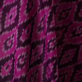 Purple - handloom mercerised cotton pochampally ikat fabric