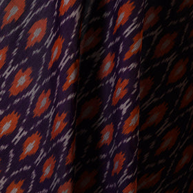 Purple - handloom mercerised cotton pochampally ikat fabric