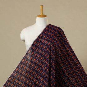Purple - handloom mercerised cotton pochampally ikat fabric