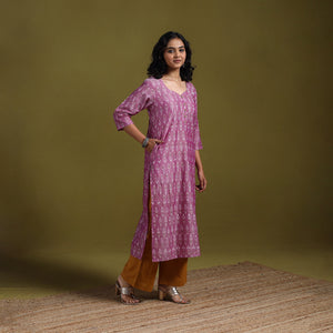 Handloom mercerised cotton straight pochampally ikat kurta