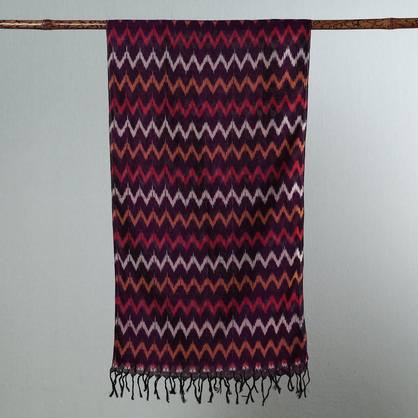 Buy Handloom Mercerized Cotton Pochampally Ikat Stole