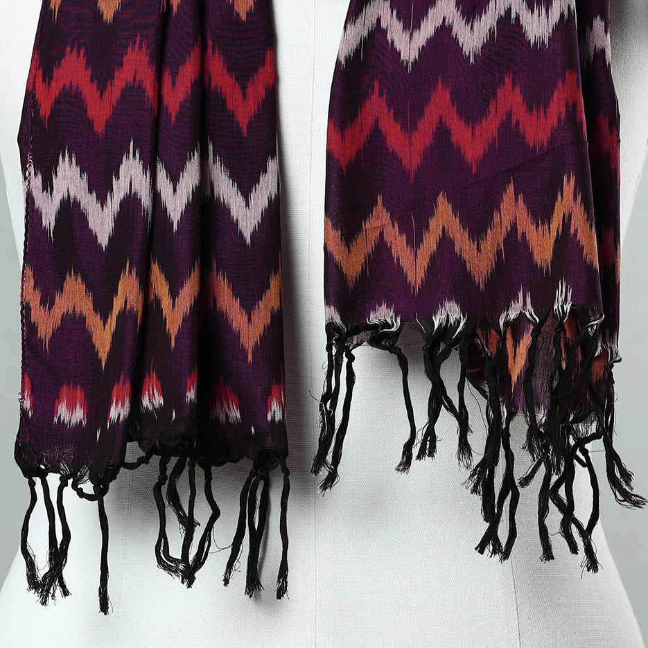 Buy Handloom Mercerized Cotton Pochampally Ikat Stole