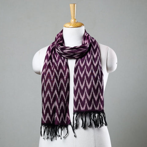  Handloom Mercerized Cotton Pochampally Ikat Stole