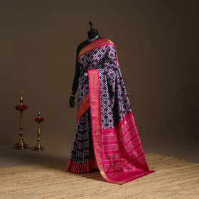 Handloom mulberry silk patola ikat pochampally saree 08