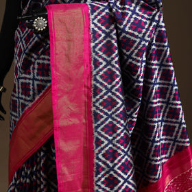 Handloom mulberry silk patola ikat pochampally saree 08