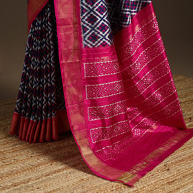 Handloom mulberry silk patola ikat pochampally saree 08