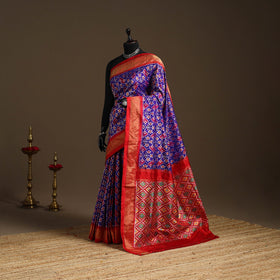 Handloom mulberry silk patola ikat pochampally saree 15