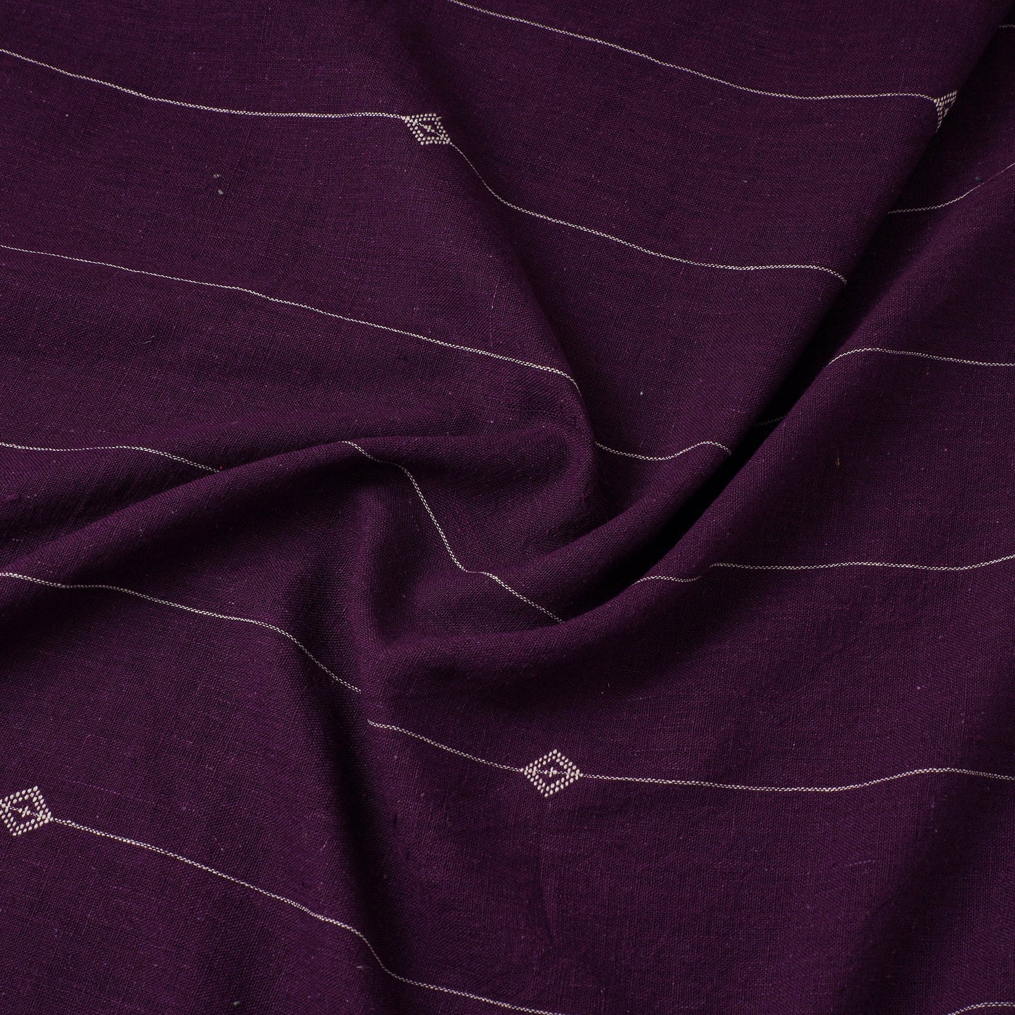 Purple - handloom organic buti kala cotton fabric 04