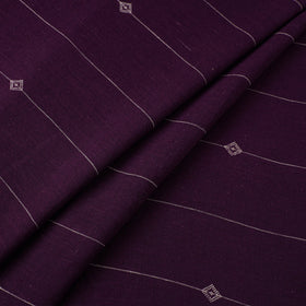 Purple - handloom organic buti kala cotton fabric 04