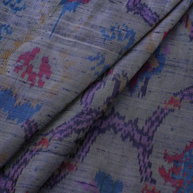 Handloom raw silk pochampally ikat fabric 04 - handcrafted