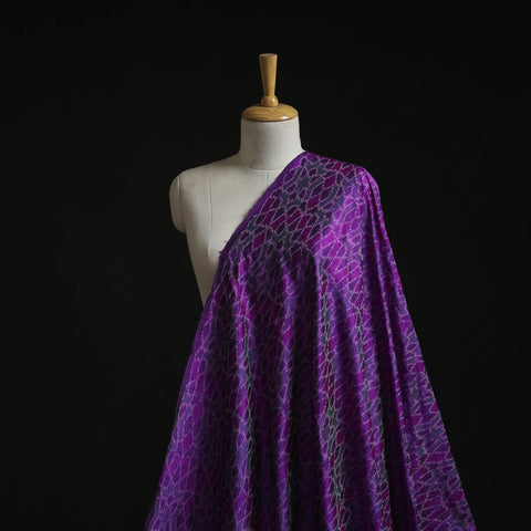 Handloom raw silk pochampally ikat fabric 09 - handcrafted