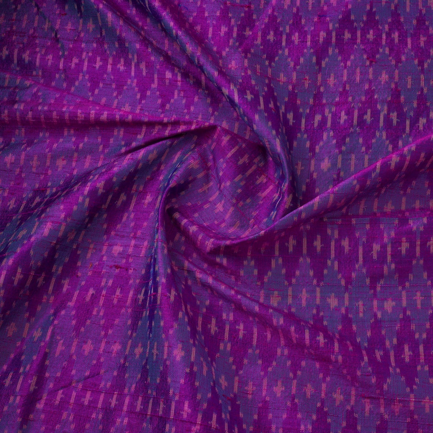 Handloom raw silk pochampally ikat fabric 11 - handcrafted