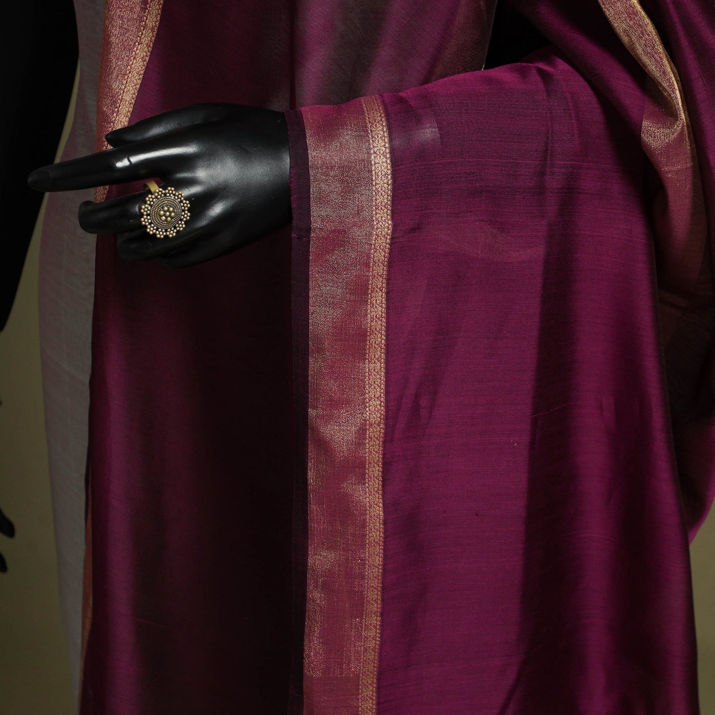 Purple - handloom silk cotton maheshwari dupatta 45