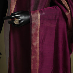 Purple - handloom silk cotton maheshwari dupatta 45
