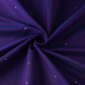 Purple Handloom Silk Cotton Zari Buti Chanderi Fabric