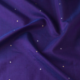 Purple Handloom Silk Cotton Zari Buti Chanderi Fabric