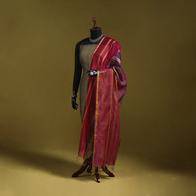 Handloom silk cotton zari work maheshwari dupatta 21