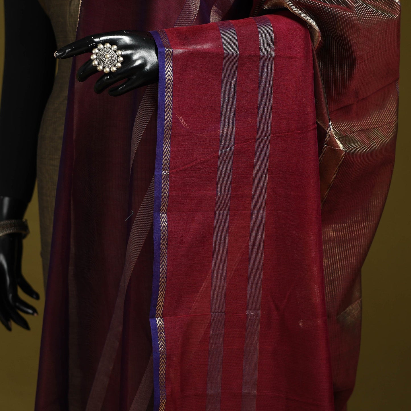 Handloom silk cotton zari work maheshwari dupatta 24